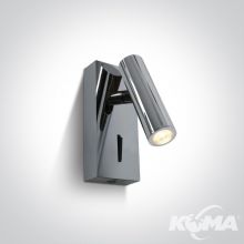 Kandila kinkiet ścienny 3W 3000K 150lm chrome
